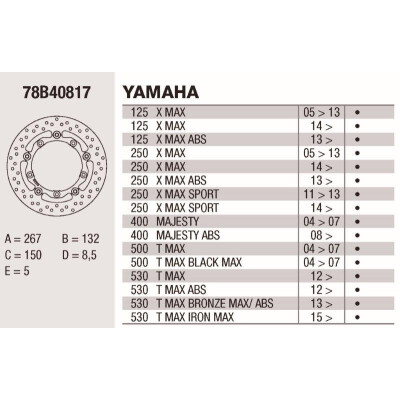 Disco de freio Brembo DP 267X4 78B40817BRE