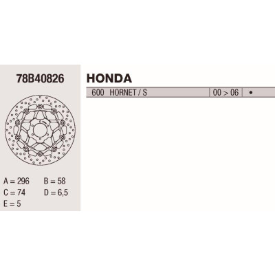 Disco de freio Brembo DP 296X5 78B40826BRE