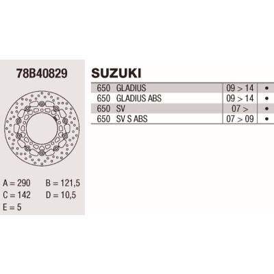 Disco de freio Brembo 290X5