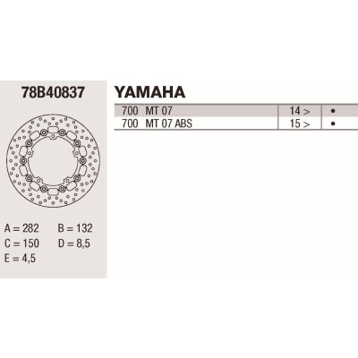 Disco de freio Brembo DC 282X4,5