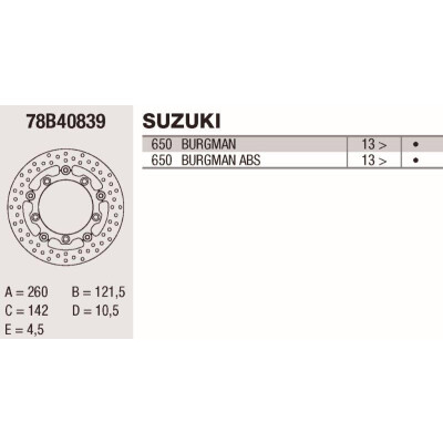 Disco de freio Brembo DC 260X4,5