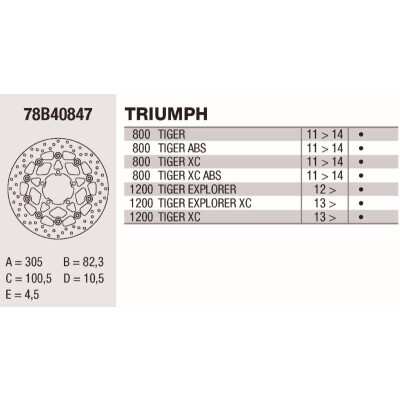 Disco de freio Brembo DC 305X4.5
