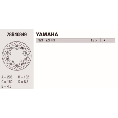 Disco de freio Brembo DC 298X4.5 78B40849BRE