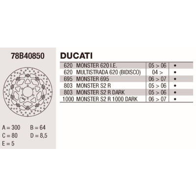 Disco de freio Brembo DP 300X4