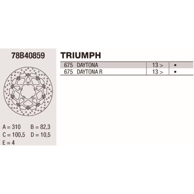 Disco de freio Brembo DC 310X4 78B40859BRE