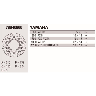 Disco de freio Brembo DP 310X5 78B40860BRE