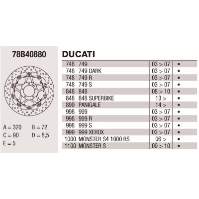Disco de freio Brembo DP 320X5