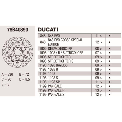 Disco de freio Brembo DP 330X5