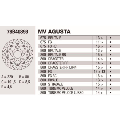 Disco de freio Brembo DC 320X4.5