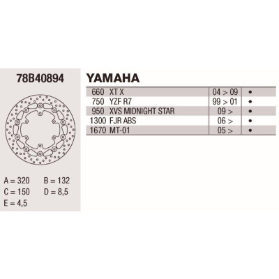 Disco de freio Brembo DC 320X4.5 78B40894BRE