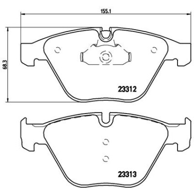 Jogo de 4 pastilhas de freio BREMBO P 06 054X