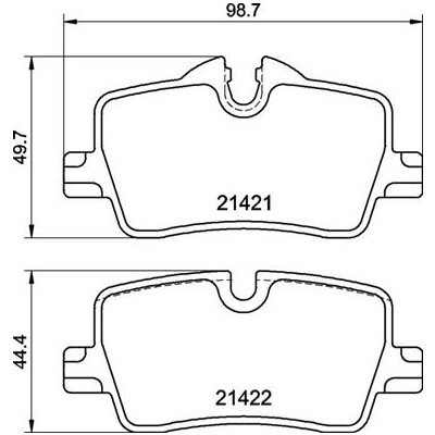 Jogo de 4 pastilhas de freio BREMBO P 06 113