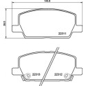 Jogo de 4 pastilhas de freio BREMBO P 07 012