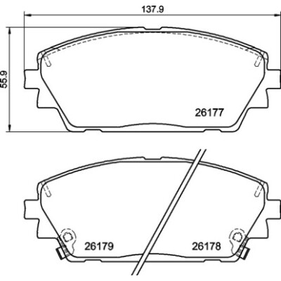 Jogo de 4 pastilhas de freio BREMBO P 49 065
