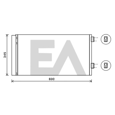 Condensador, ar condicionado EACLIMA 30C07037ELA