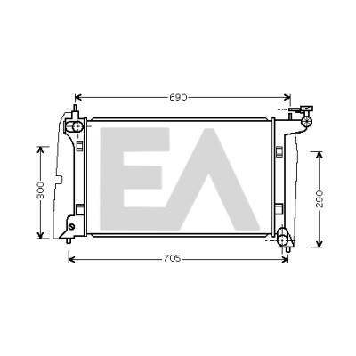 Radiador, refrigeração do motor EACLIMA 31R71148ELA