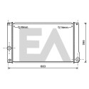 Radiador, refrigeração do motor EACLIMA 31R71260ELA