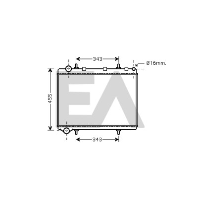 Radiador, refrigeração do motor EACLIMA 31R55043ELA
