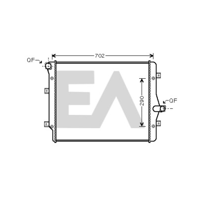 Radiador, refrigeração do motor EACLIMA 31R77050ELA