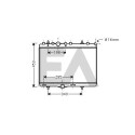 Radiador, refrigeração do motor EACLIMA 31R55117ELA