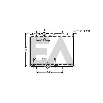 Radiador, refrigeração do motor EACLIMA 31R55117ELA