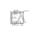 Radiador, refrigeração do motor EACLIMA 31R55118ELA