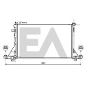 Radiador, refrigeração do motor EACLIMA 31R60159ELA