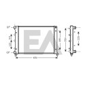 Radiador, refrigeração do motor EACLIMA 31R03029ELA