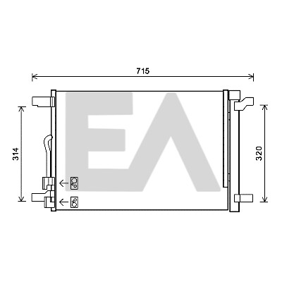 Condensador, ar condicionado EACLIMA 30C77044ELA