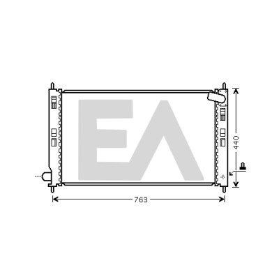 Radiador, refrigeração do motor EACLIMA 31R51104ELA