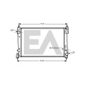Radiador, refrigeração do motor EACLIMA 31R25125ELA