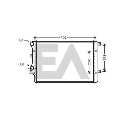Radiador, refrigeração do motor EACLIMA 31R77108ELA