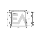 Radiador, refrigeração do motor EACLIMA 31R28059ELA