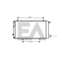 Radiador, refrigeração do motor EACLIMA 31R10056ELA