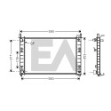 Radiador, refrigeração do motor EACLIMA 31R22117ELA