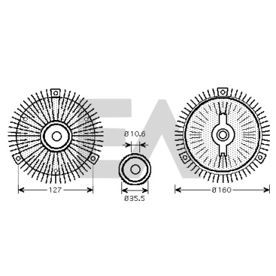 Núcleo do ventilador, ref. Motor EACLIMA 35C50D10ELA