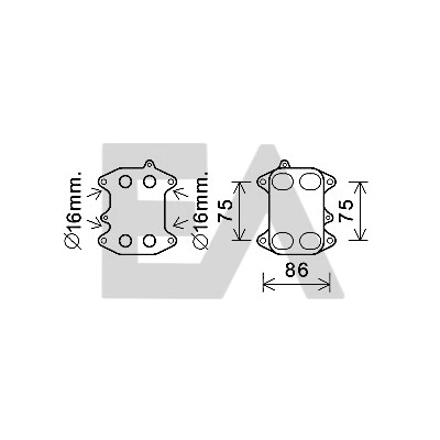 Radiador de óleo, óleo do motor EACLIMA 37G77021ELA