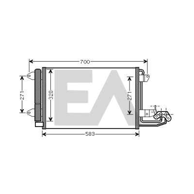 Condensador, ar condicionado EACLIMA 30C77023ELA
