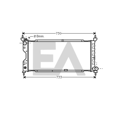 Radiador, refrigeração do motor EACLIMA 31R54161ELA