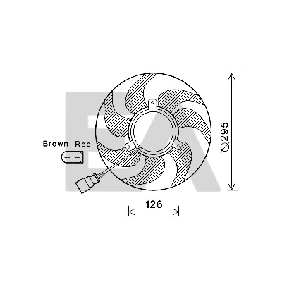 Ventilador, refrigeração do motor EACLIMA 33V77032ELA