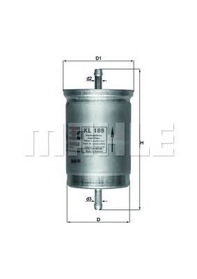 Filtro de combustível MAHLE ORIGINAL KL 189