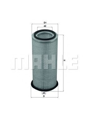 Filtro de ar MAHLE ORIGINAL LX 1675