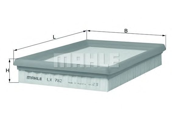 Filtro de ar MAHLE ORIGINAL LX 782
