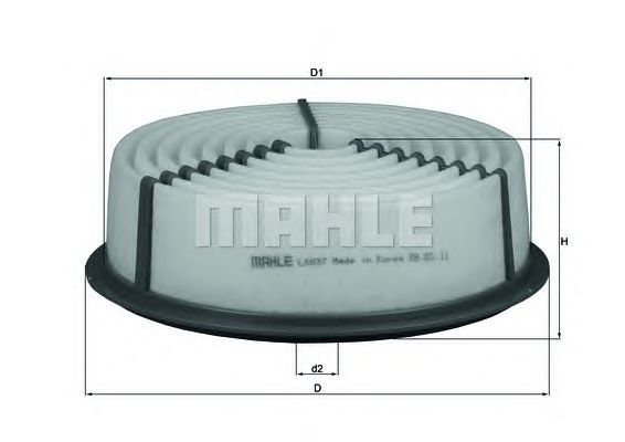 Filtro de ar MAHLE ORIGINAL LX 837