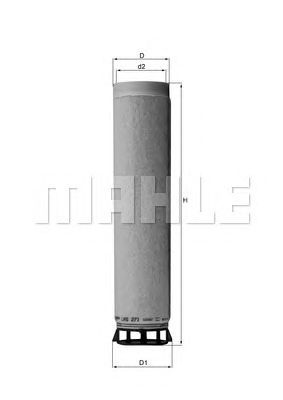 Filtro de ar suplementar MAHLE ORIGINAL LXS 271