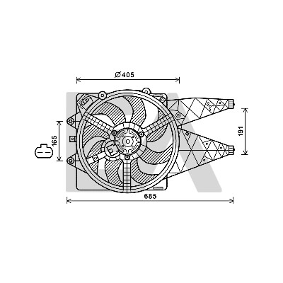 Ventilador, refrigeração do motor