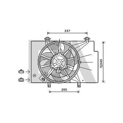 Ventilador, refrigeração do motor
