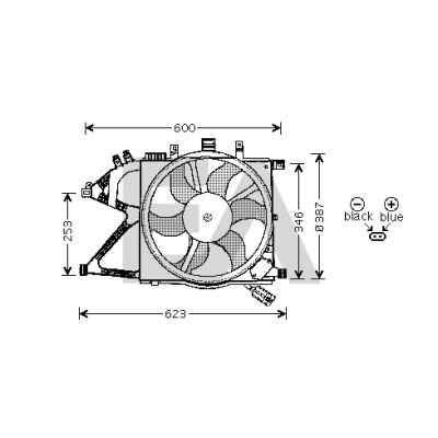 Ventilador, refrigeração do motor