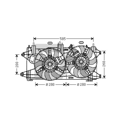 Ventilador, refrigeração do motor