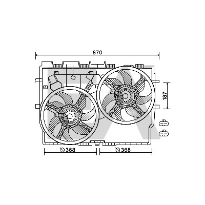 Ventilador, refrigeração do motor EACLIMA 33V25078ELA